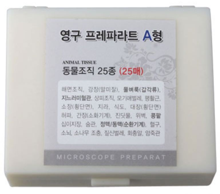 영구프레파라트A형(동물조직,25종25매)